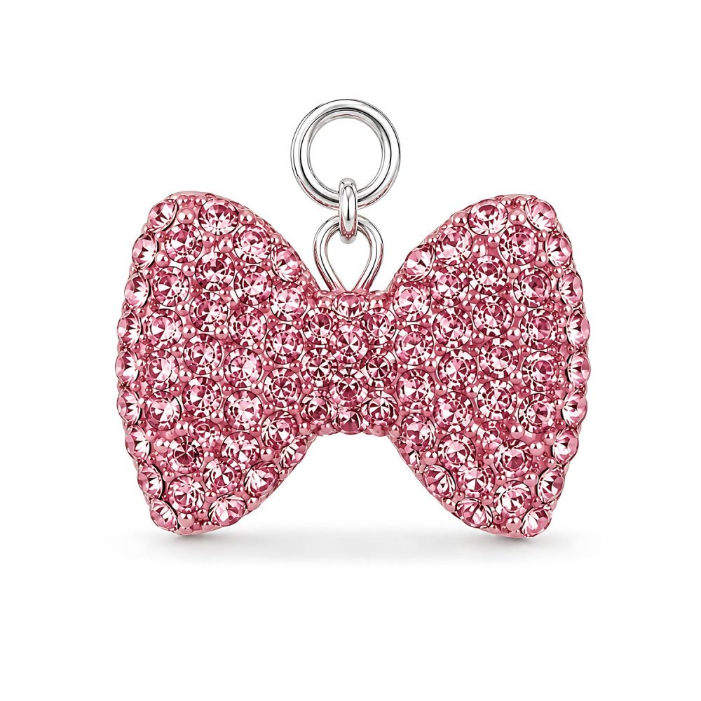 Pink Strawberry Bow Necklace for Dogs, Pearl Style Beaded Pet Jewelry, Rhinestone Charm Cat Necklace, Green Crystal Style Accent