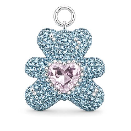Pearl Style Pet Necklace Blue Rhinestone Flower Charm Dog Cat Jewelry Double Strand Pink Heart Crystal Accent