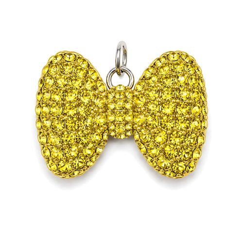 Yellow Bow Pearl Style Necklace for Dogs Cats, Crystal Style Charm Pet Jewelry, White Pearl Beaded Fashion Collar Accessory