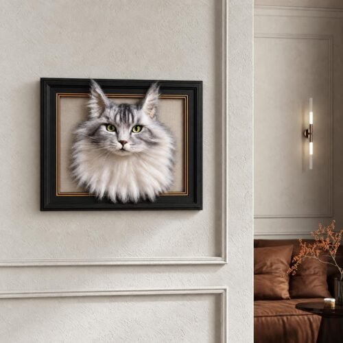 Custom Framed Pet Face Portrait, Needle Felted Wool Sculpture, Memorial Keepsake